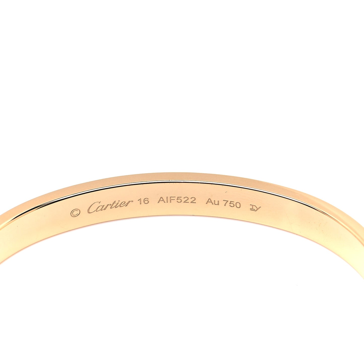 18K Yellow Gold LOVE Bracelet 16