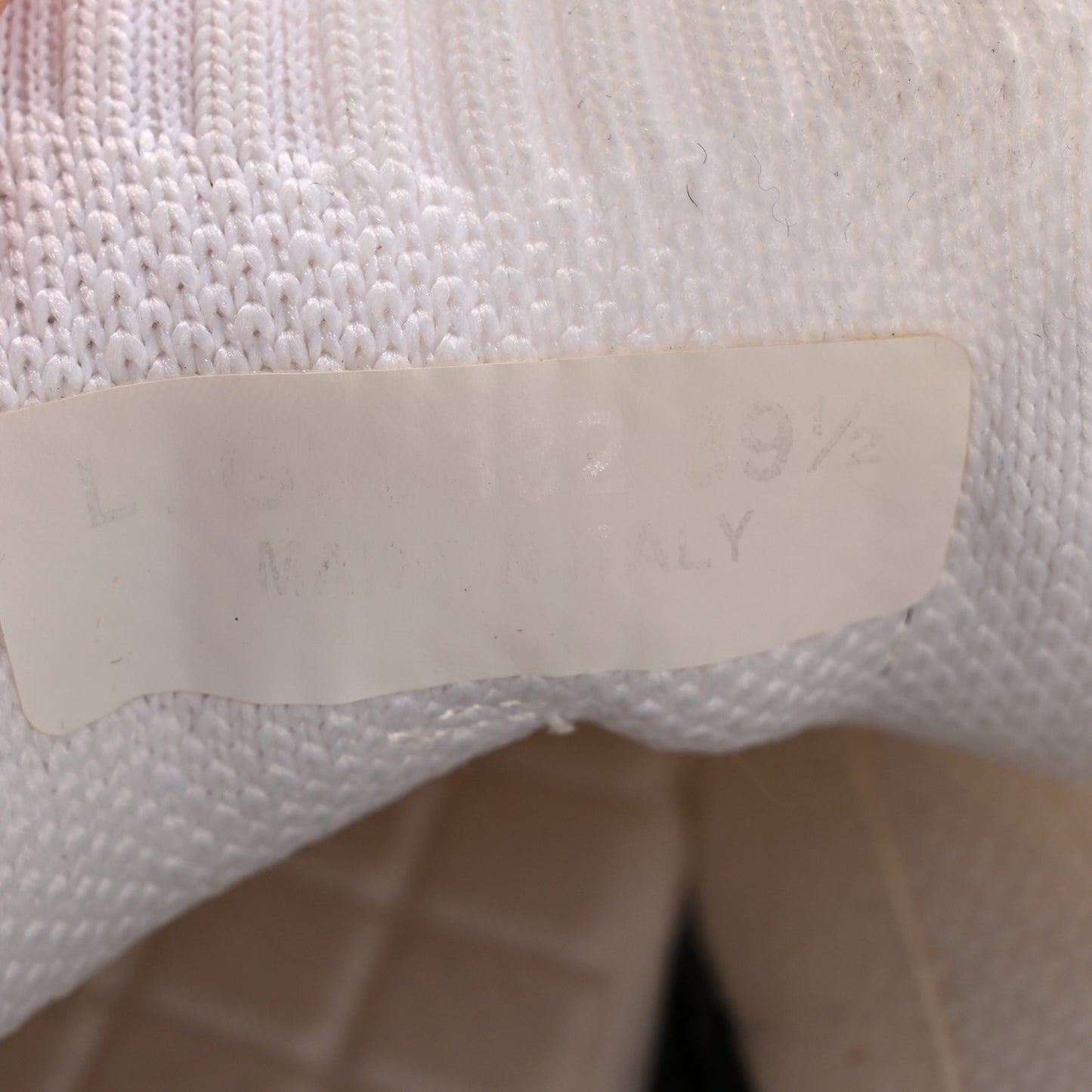 Fabric Logo Sneakers 39.5 White