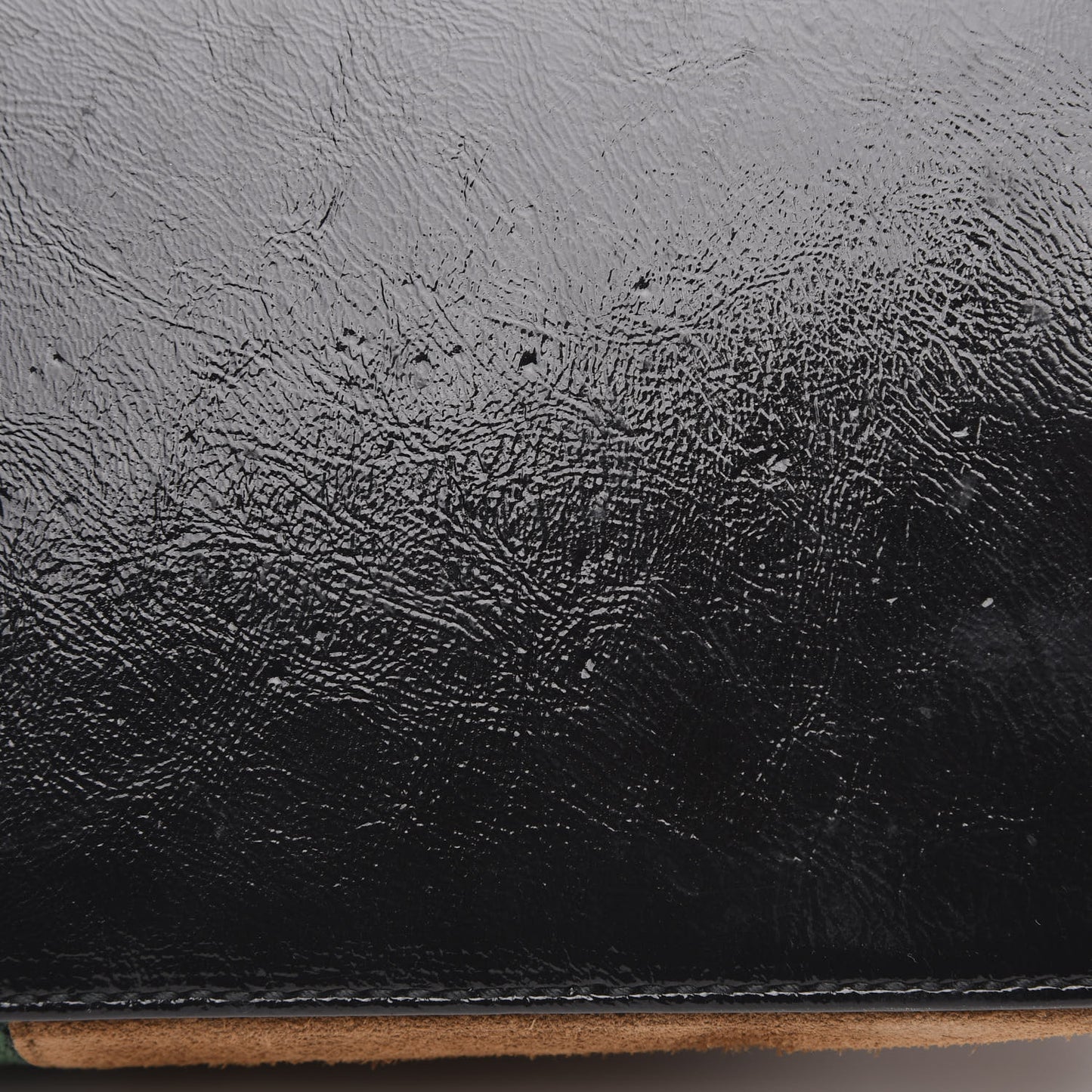 Suede Patent Web Medium Ophidia Top Handle Dome Bag Nocciola Black