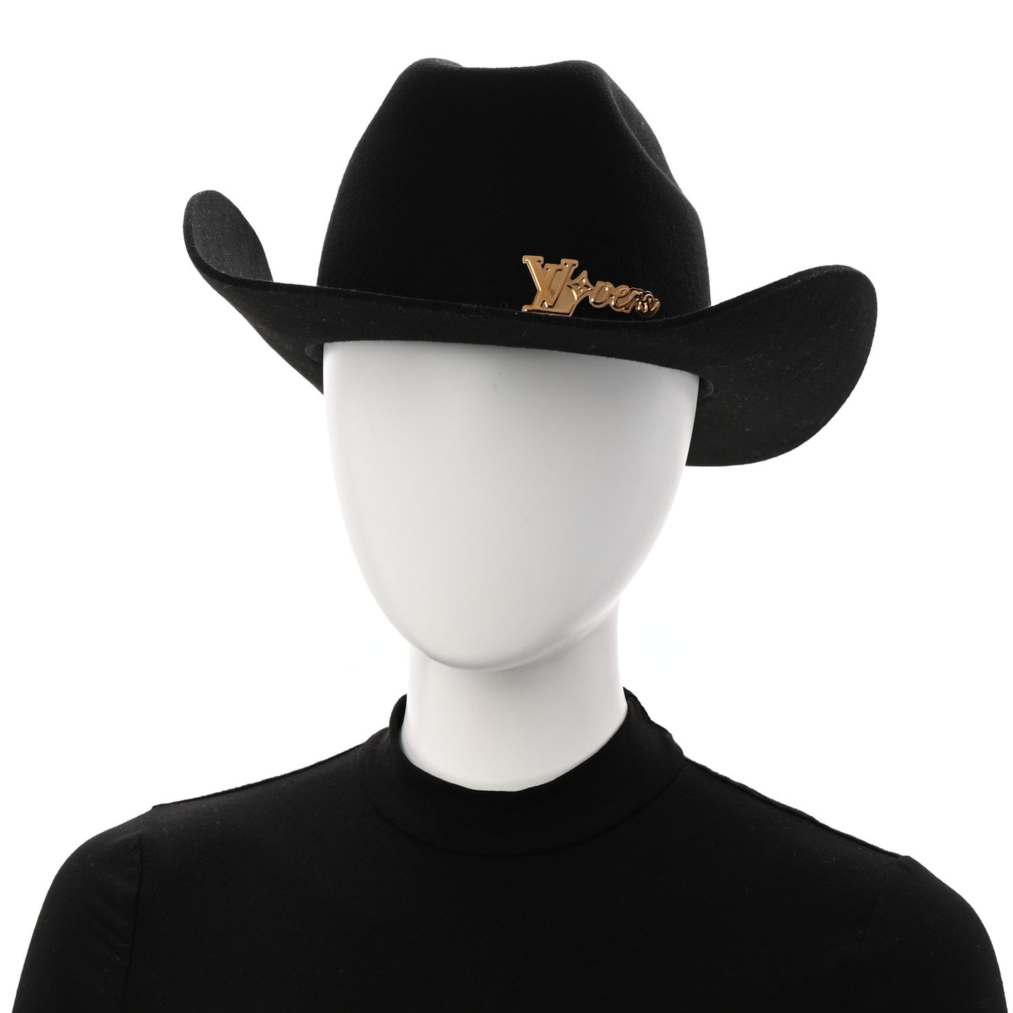 Felt LV Lovers Hat M Black