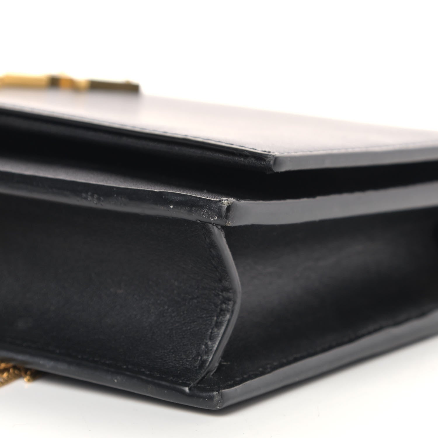 Saint Laurent Smooth Calfskin Classic Monogram Kate Tassel Chain Wallet Black 9 of 16