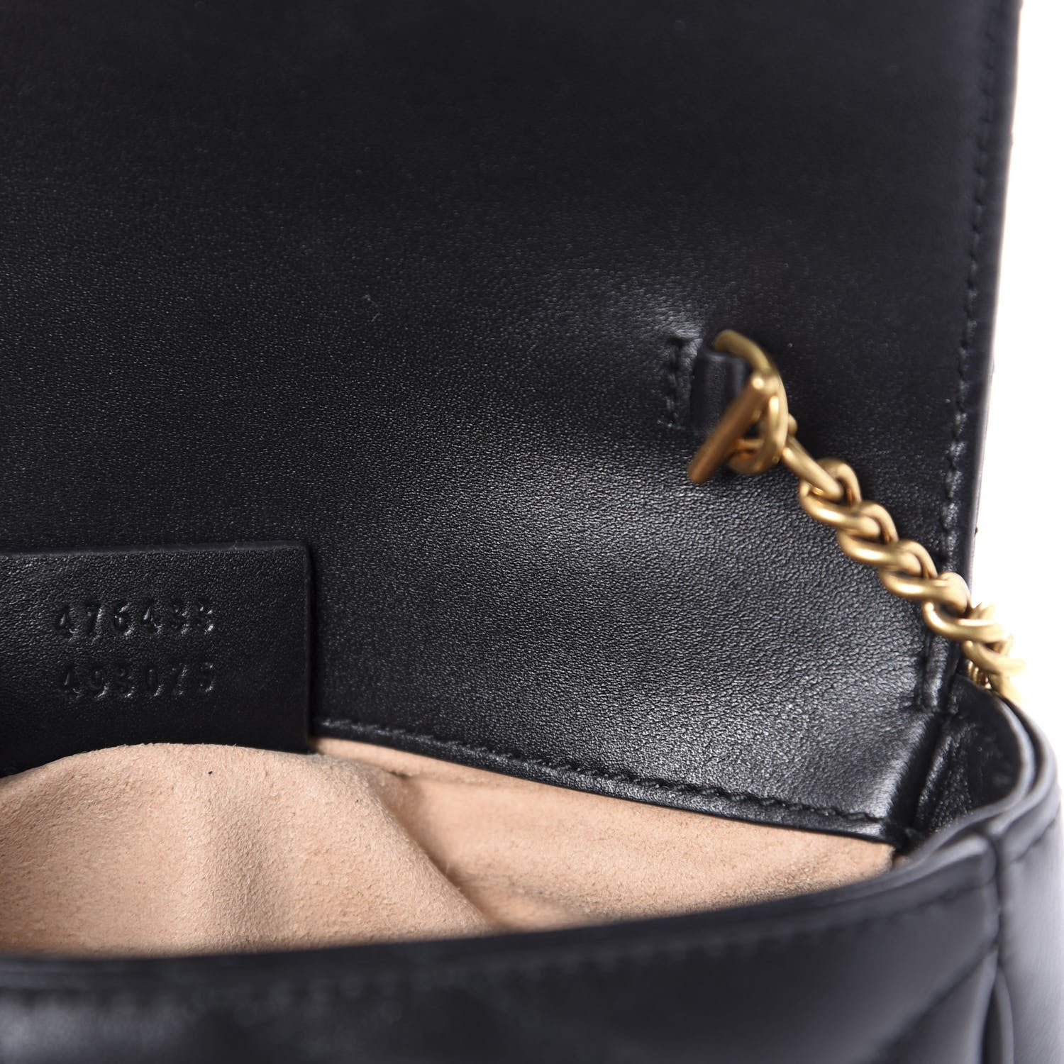 Gucci Calfskin Matelasse Super Mini GG Marmont Shoulder Bag Black 9 of 11