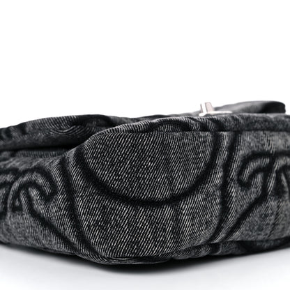 Chanel Denim Embossed CC Logo Print Mini Single Flap Black 8 of 10