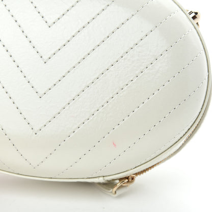 Chanel Embroidered Lambskin Chevron Quilted La Pausa Evening Bag White 8 of 11