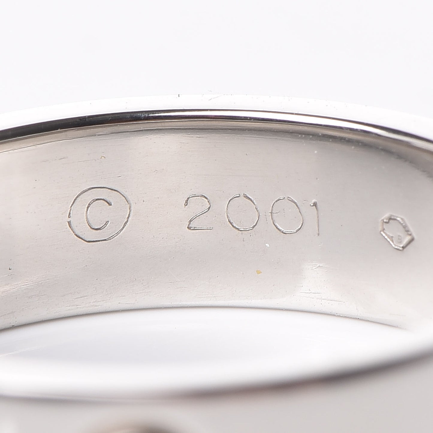 Platinum 5.5mm LOVE Ring 56 7.5
