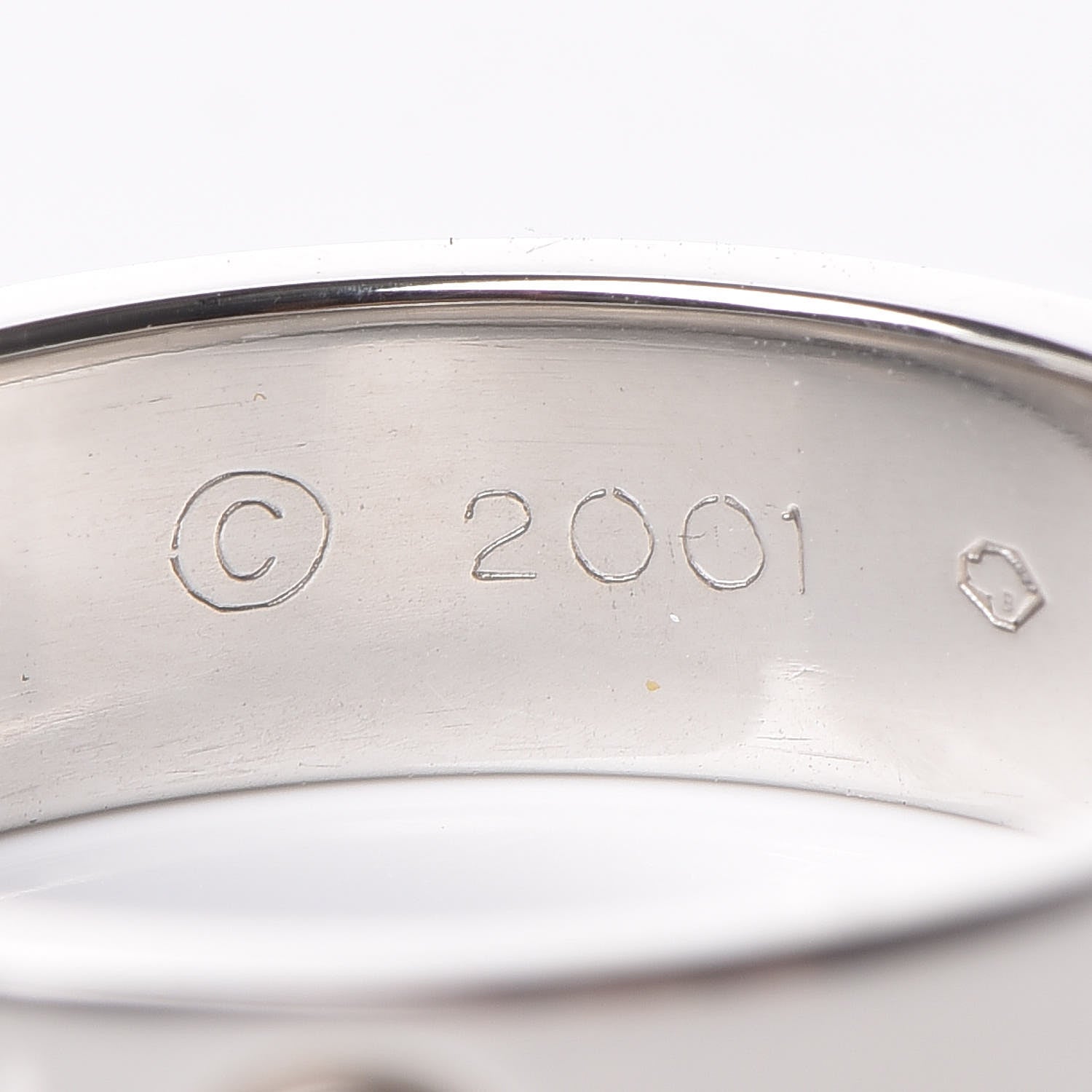 Cartier Platinum 5.5mm LOVE Ring 56 7.5 7 of 8