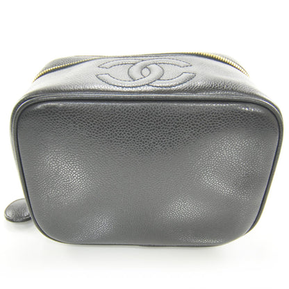 Chanel Caviar Cosmetic Vanity Bag Black 4 of 7