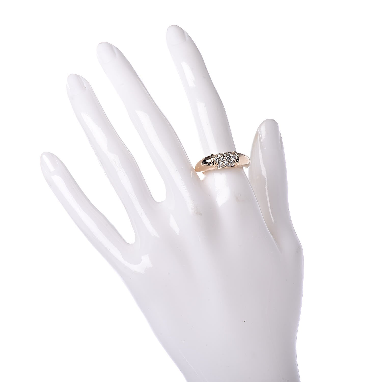 Van Cleef & Arpels 18K Yellow Gold Diamond Philippine Ring 54 6.75 2 of 5