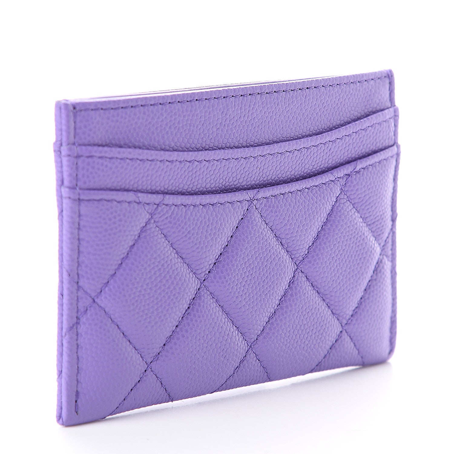 Chanel Caviar Quilted Card Holder Purple 2 of 7