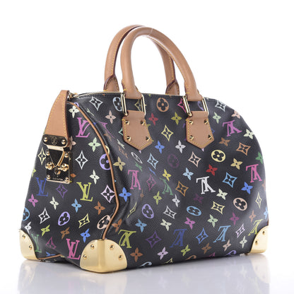 Louis Vuitton Monogram Multicolor Speedy 30 Black 3 of 9