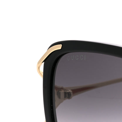 Gucci Acetate Butterfly Sunglasses GG0647S Black White 7 of 8