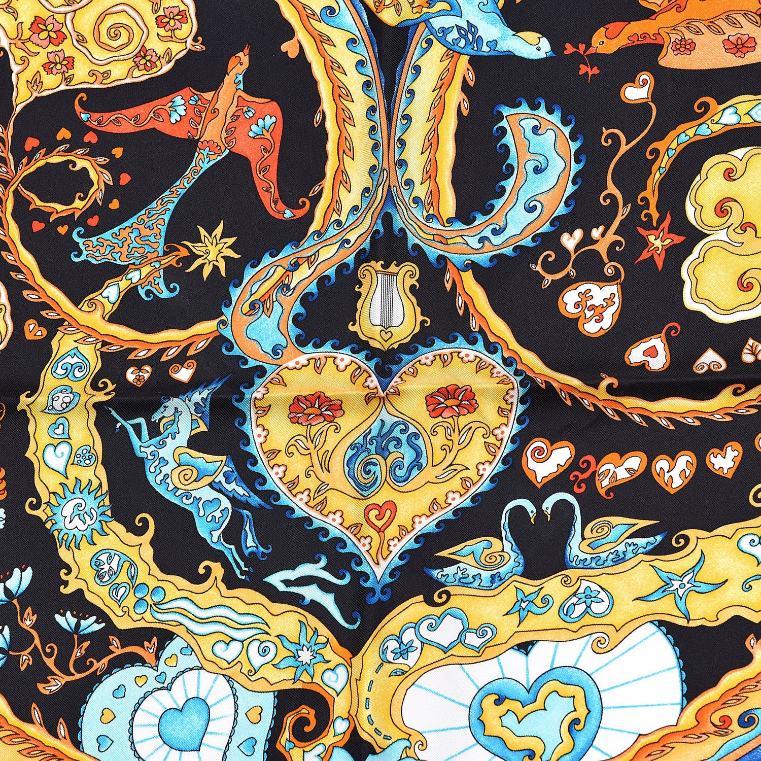 Hermes Silk De Tout Coeur Scarf 90 3 of 8