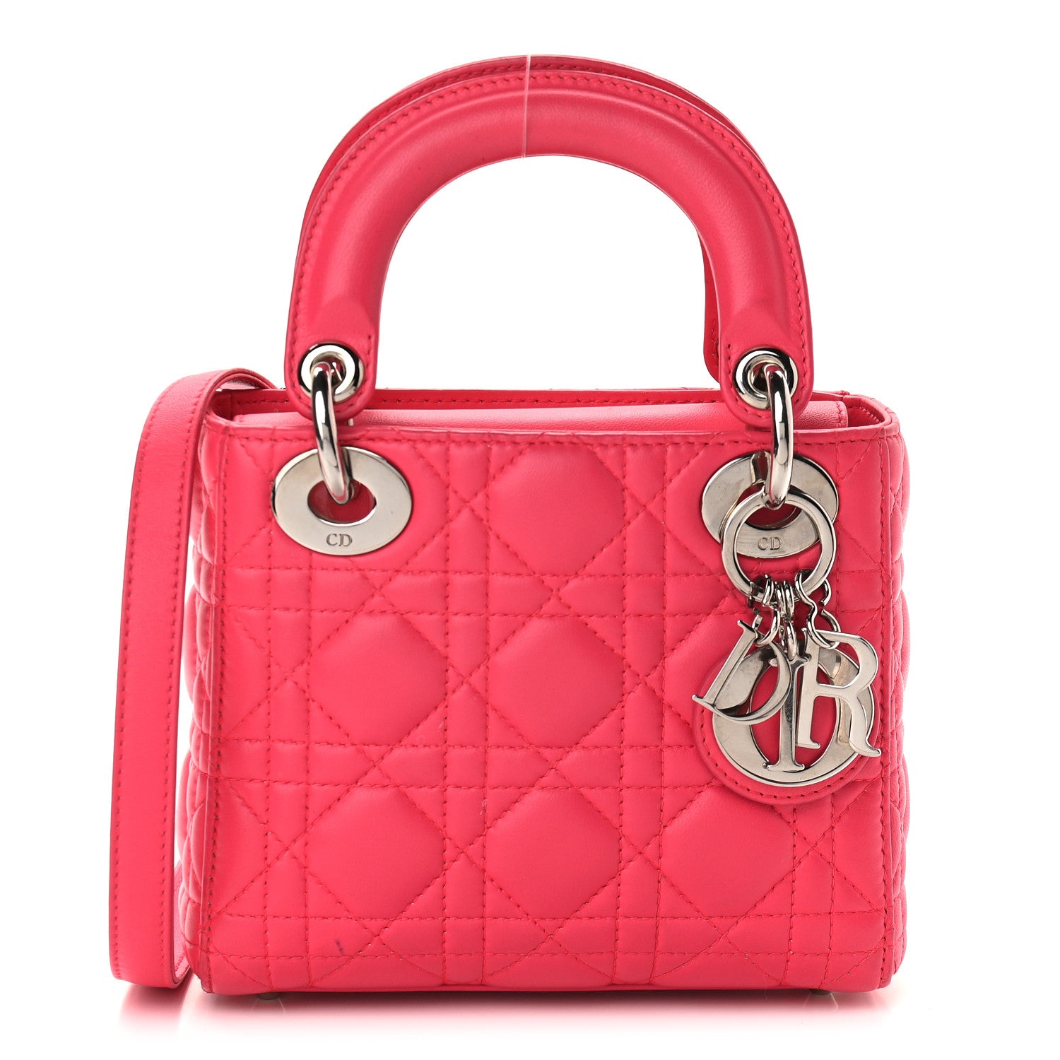Christian Dior Lambskin Cannage Mini Lady Dior Pink 1 of 7