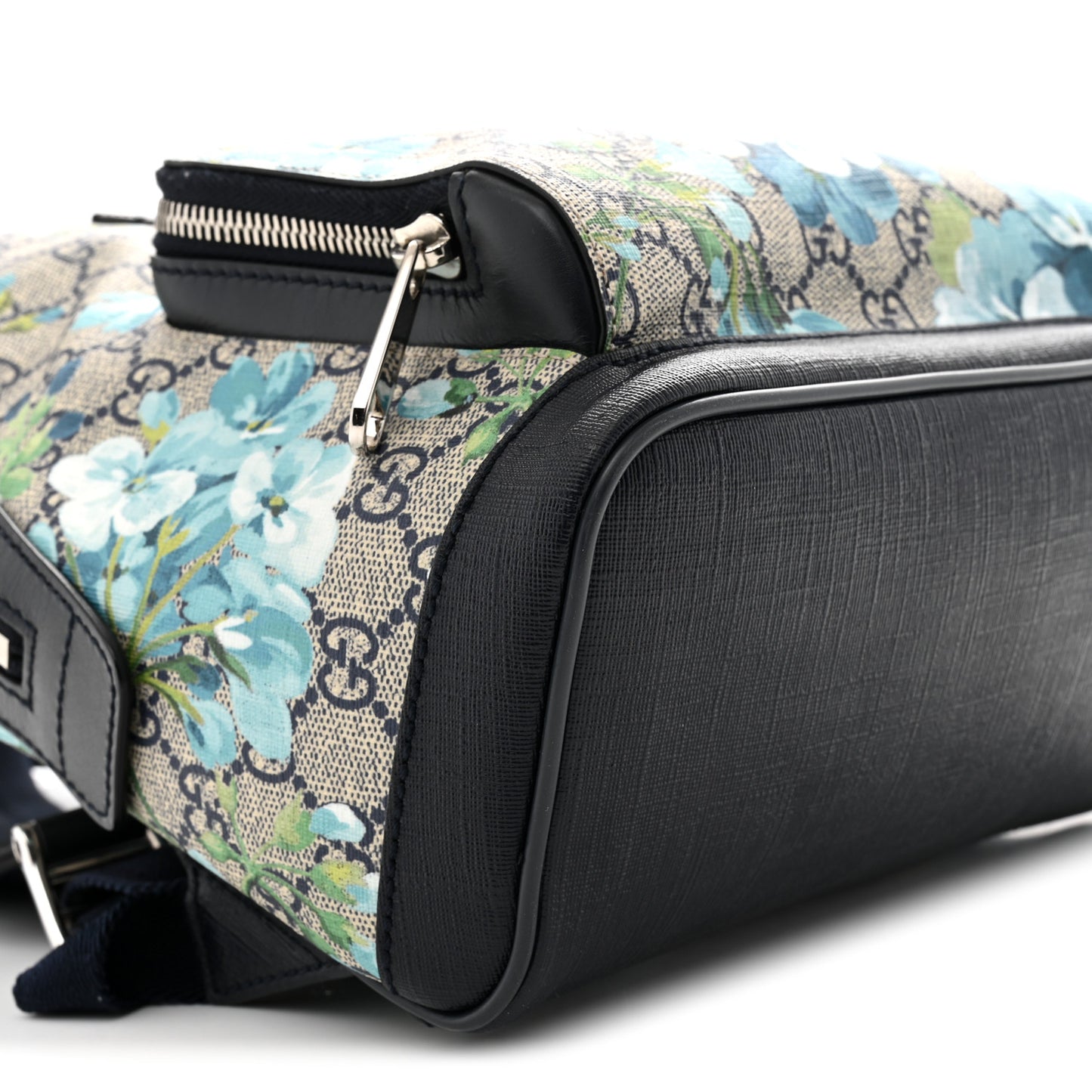GG Supreme Monogram Blooms Small Day Backpack Blue