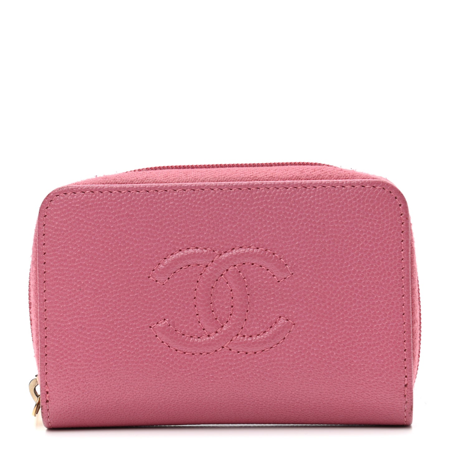 Caviar Timeless CC Zip Around Coin Purse Pink