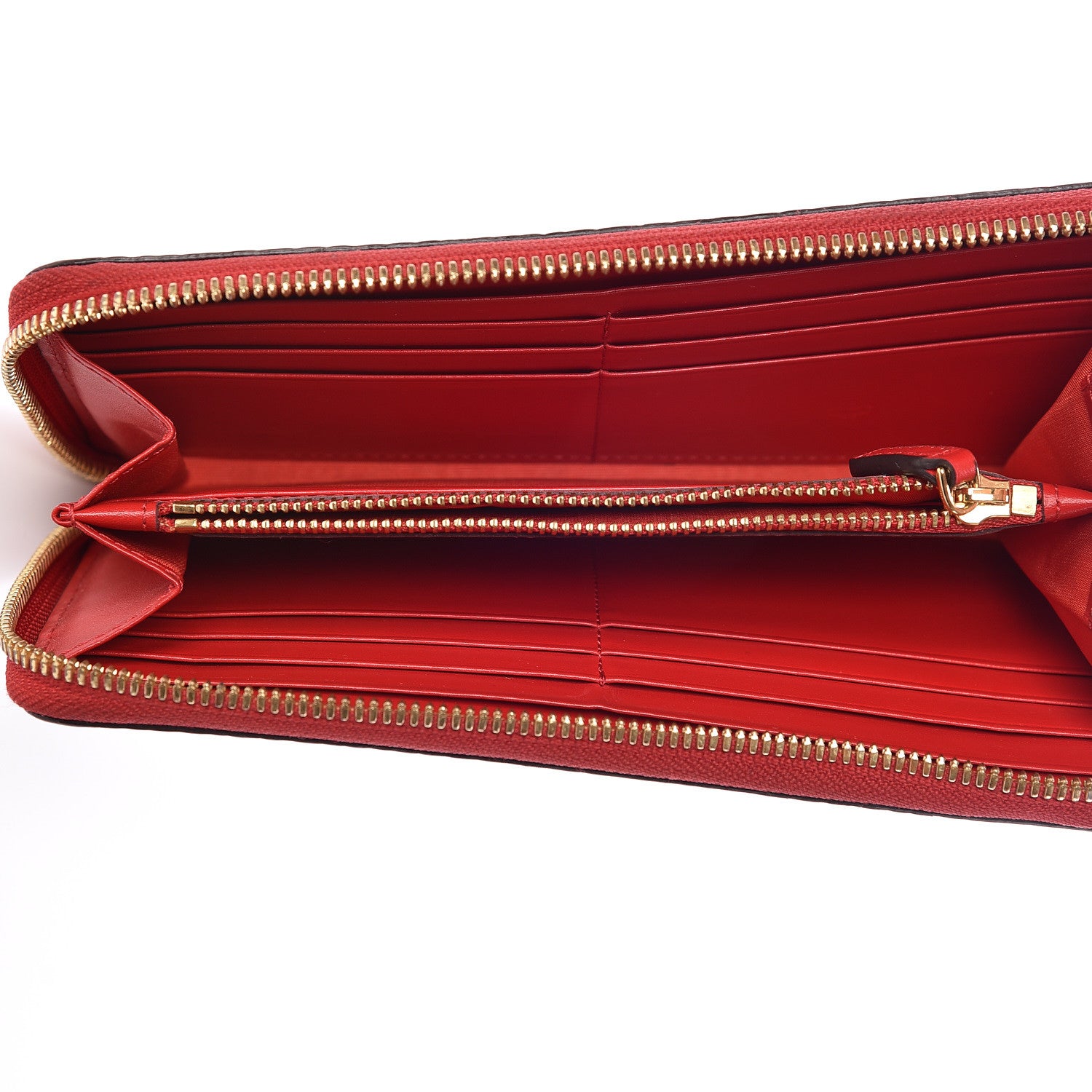 MCM Visetos Large Zip Around Wallet Cognac Red 5 of 7