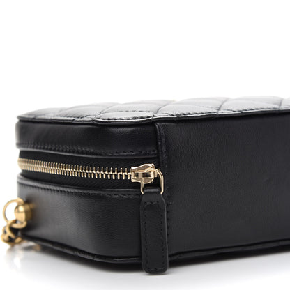 Chanel Lambskin Quilted CC Pearl Crush Camera Case Black 8 of 9
