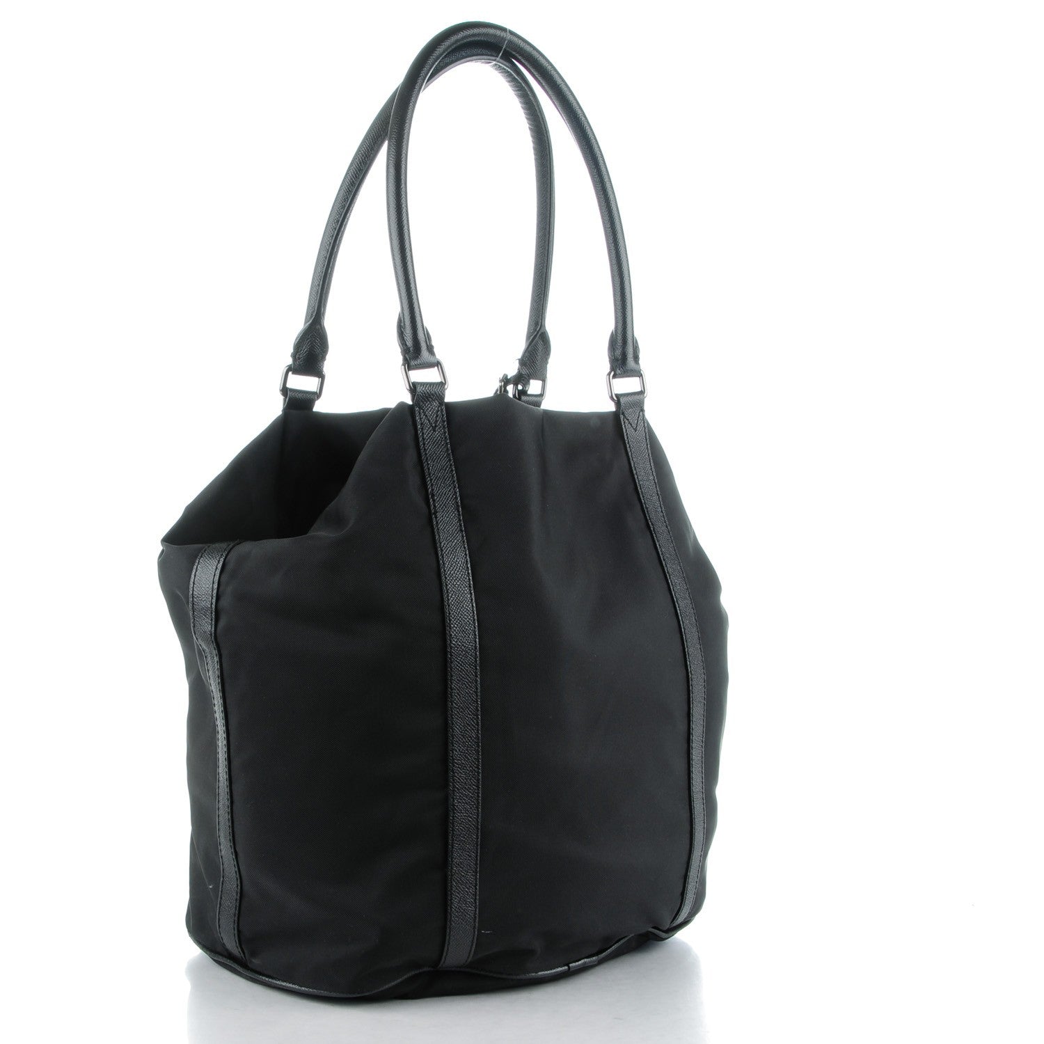 Burberry London Leather Nylon Mens Tote Black 3 of 15