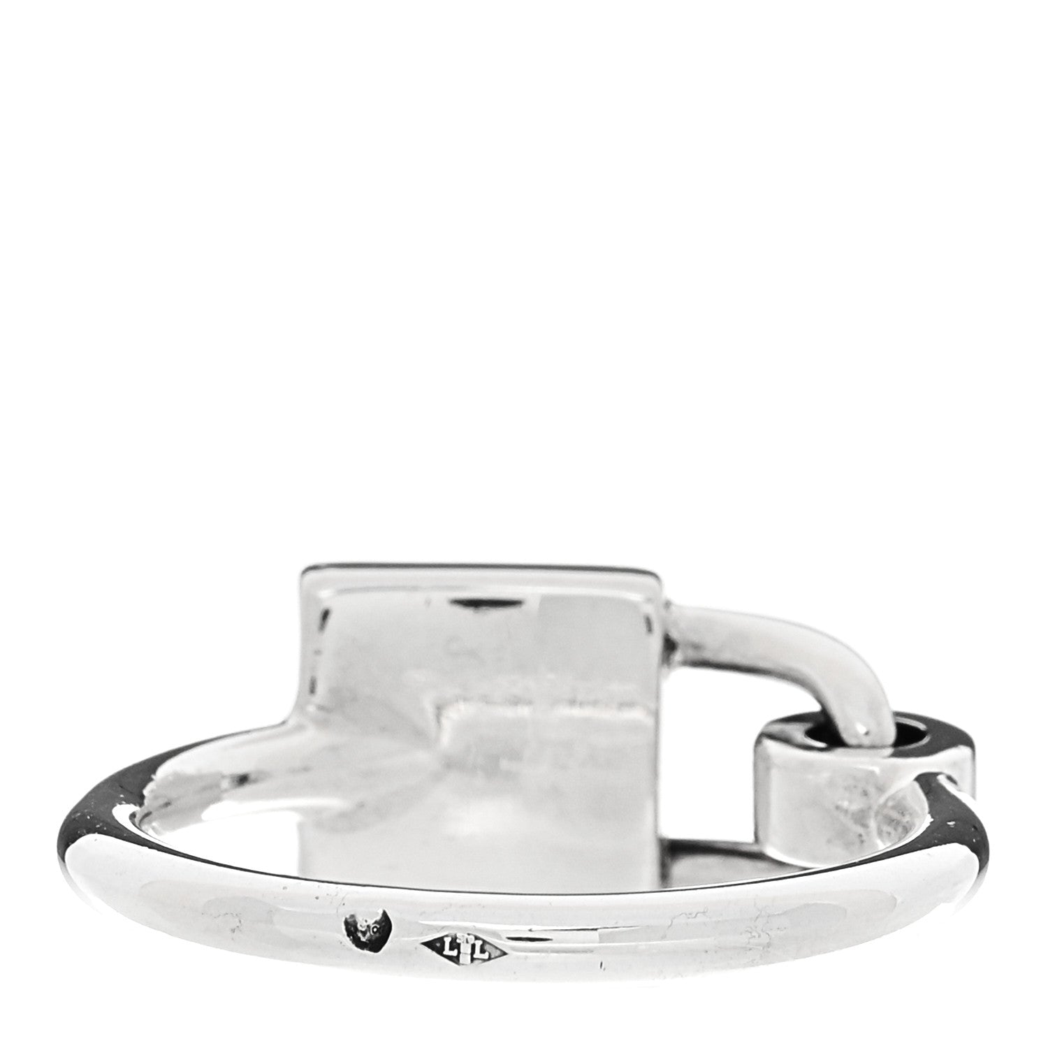 Hermes Sterling Silver Cadenas Ring 54 7 3 of 6
