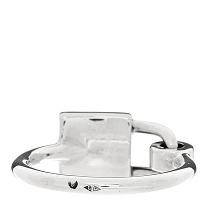 Hermes Sterling Silver Cadenas Ring 54 7 3 of 6