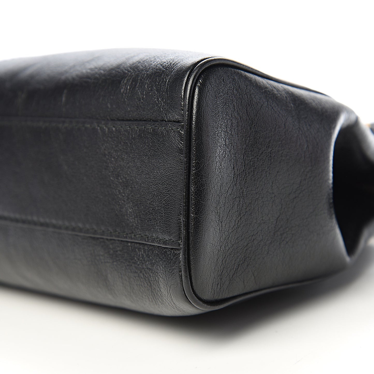 Calfskin Medium Re(Belle) Top Handle Bag Black