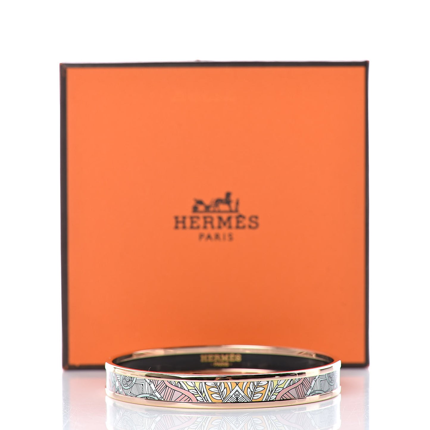 Enamel Printed Le Jardin De La Maharani Narrow Bracelet 65 Rose Candeur