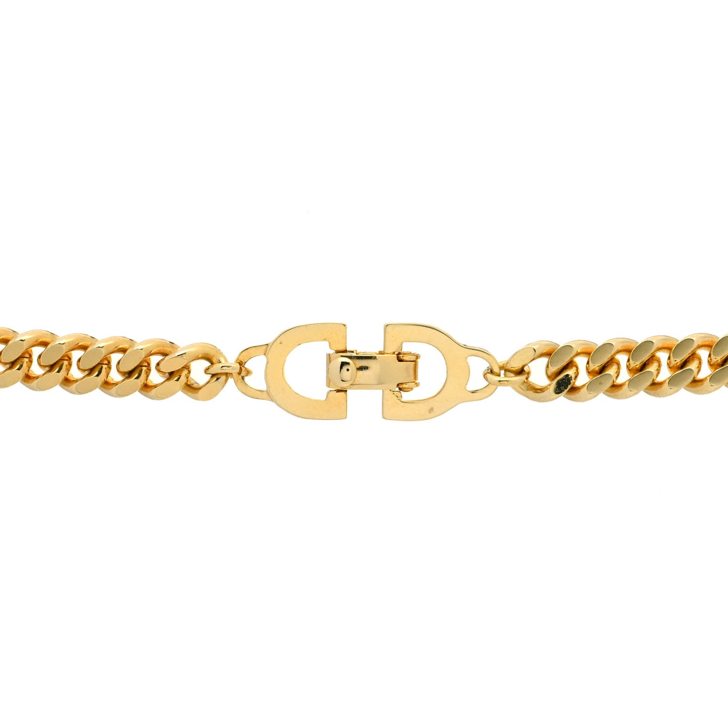 Metal Crystal Chain Long Necklace Gold