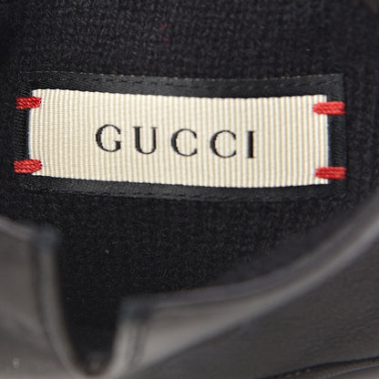 Gucci Nappa Bee Embossed Gloves 9 Medium Black 3 of 4