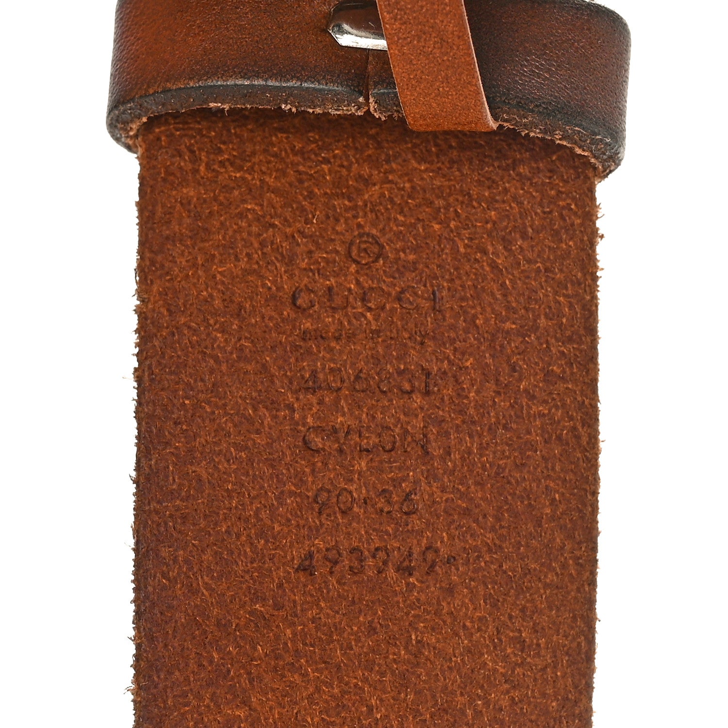 Gucci Cuoio Toscano Nickel Double Double G 40mm Belt 90 36 Cuir 3 of 5