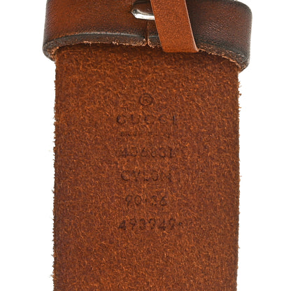 Gucci Cuoio Toscano Nickel Double Double G 40mm Belt 90 36 Cuir 3 of 5