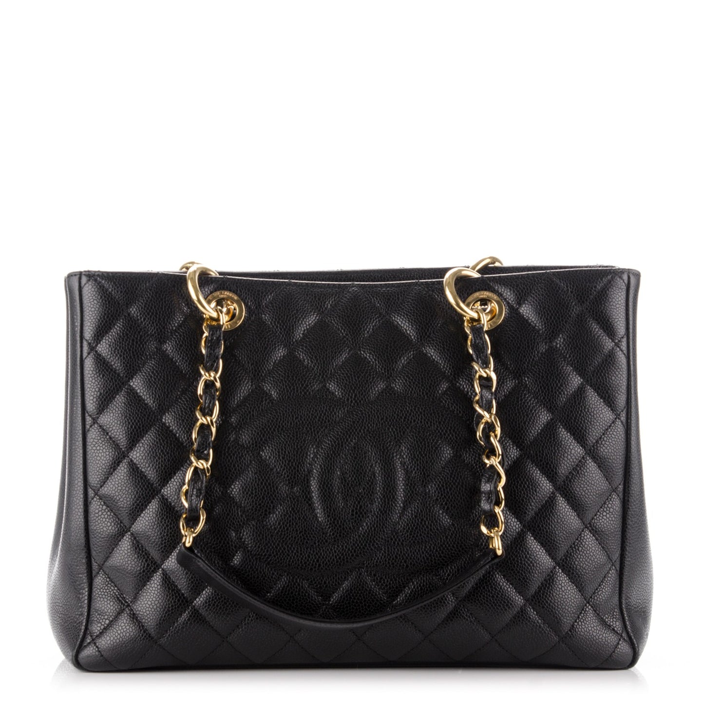Caviar Quilted Grand Shopping Tote GST Black