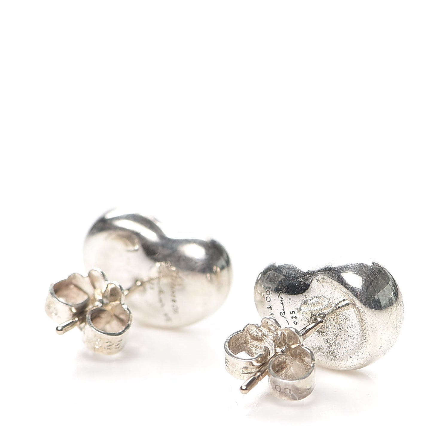 Sterling Silver 9mm Elsa Peretti Bean Earrings