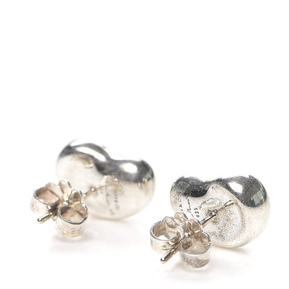 Tiffany Sterling Silver 9mm Elsa Peretti Bean Earrings 3 of 4