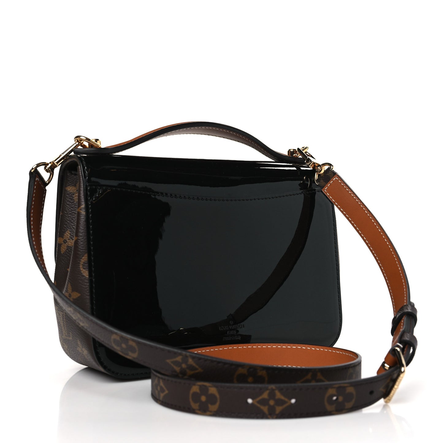 Patent Calfskin Monogram Cherrywood BB Black