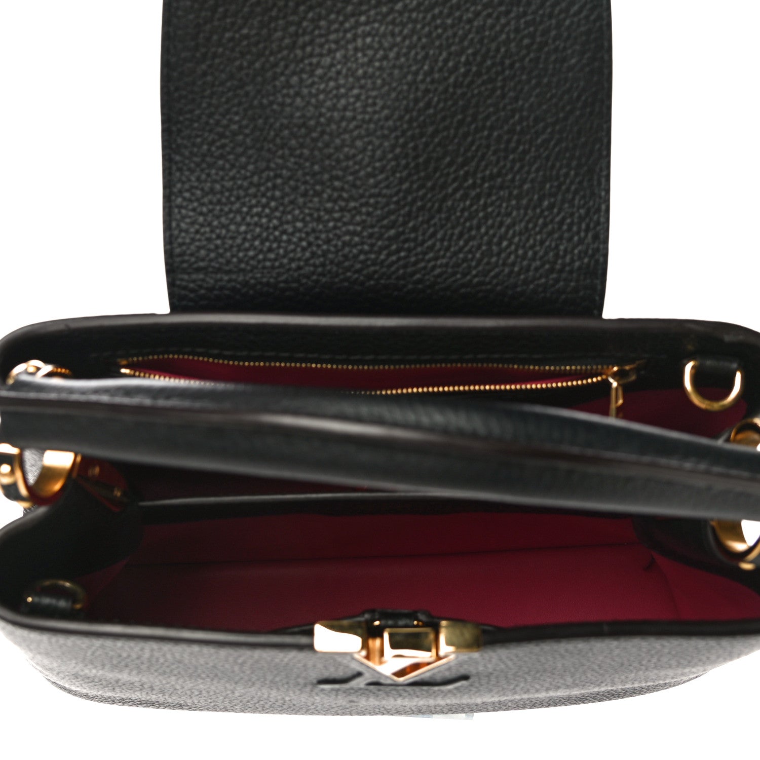 Louis Vuitton Taurillon Capucines BB Black 5 of 10
