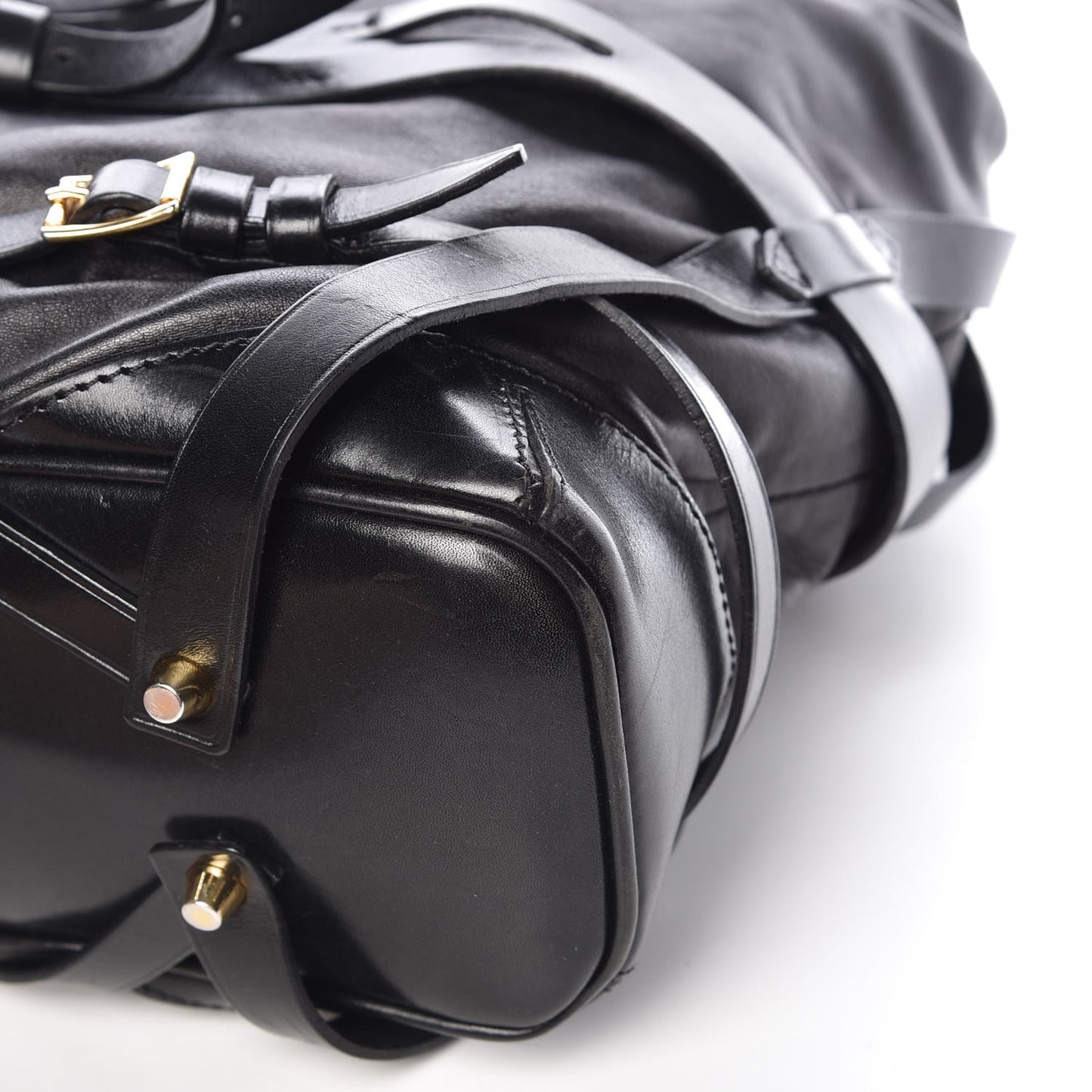 Soft Lambskin Bridle Calfskin Medium Gosford Hobo Black