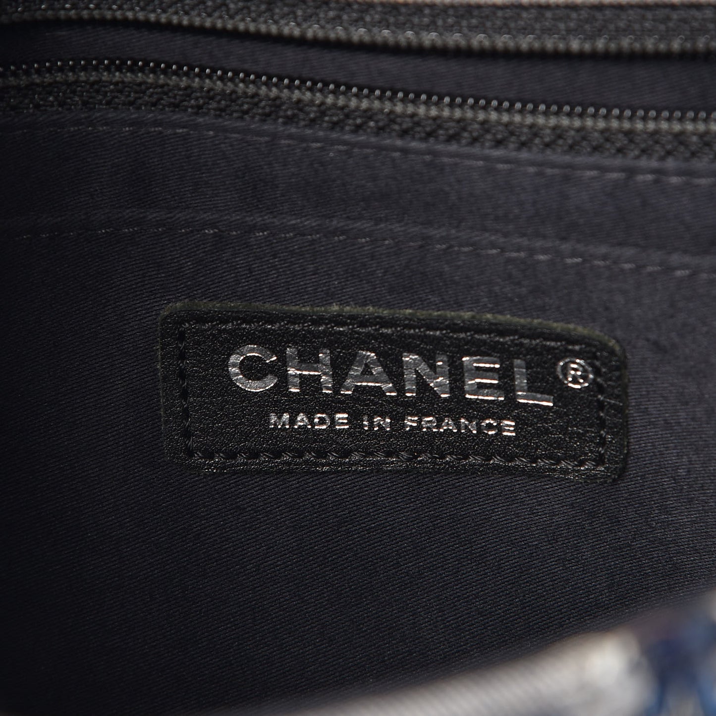 Denim Tweed Patchwork Medium Single Flap Blue