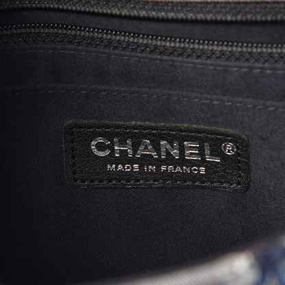 Chanel Denim Tweed Patchwork Medium Single Flap Blue 10 of 14