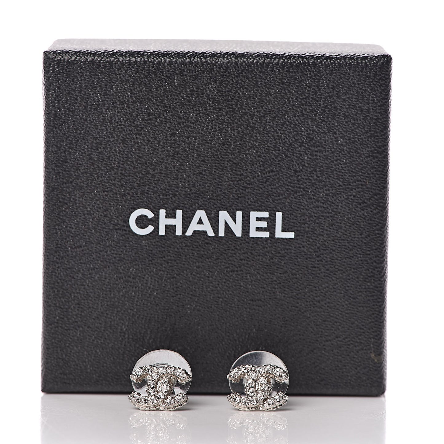 Crystal CC Earrings Silver