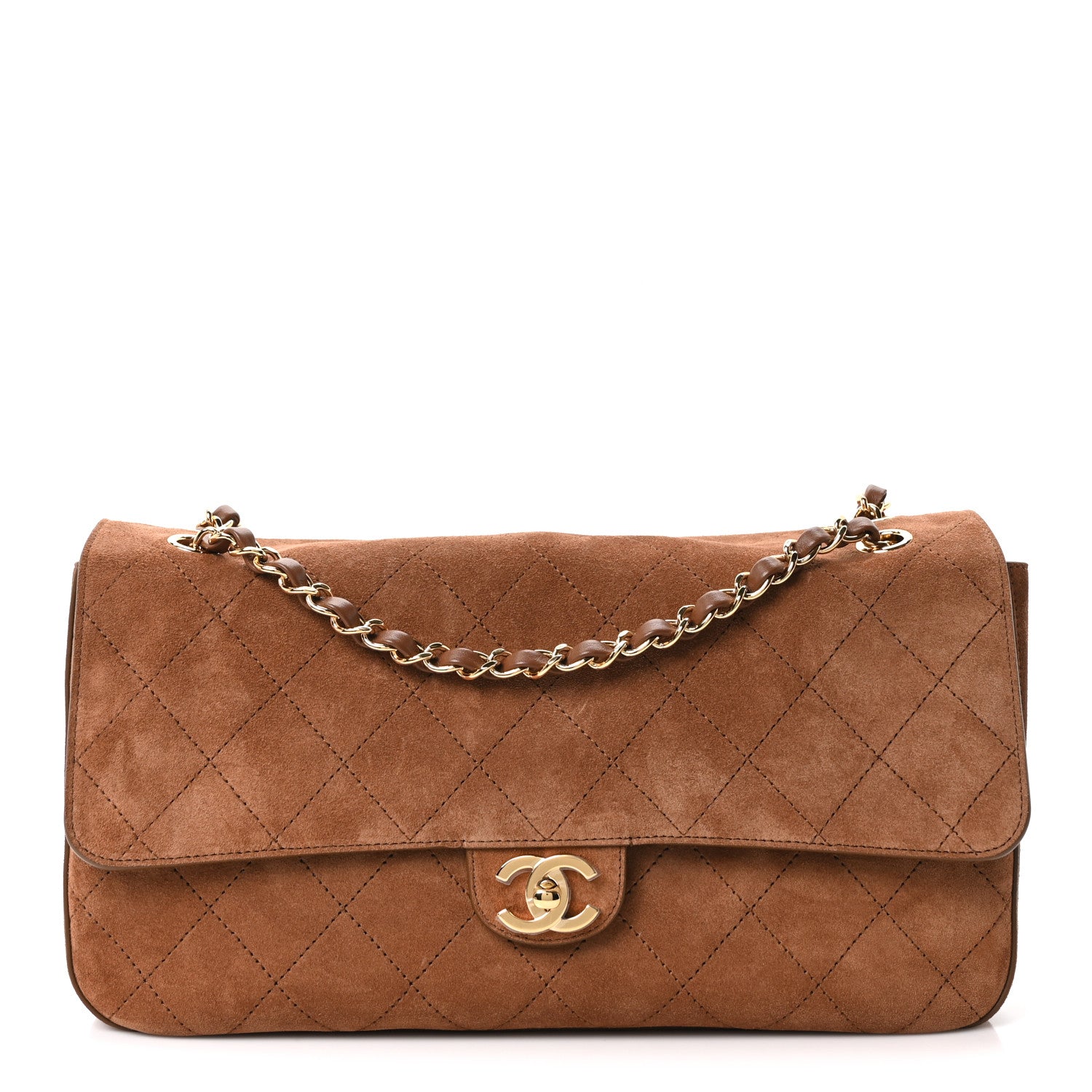 Chanel Suede Calfskin Small Souplissimo Maxi Flap Camel 1 of 11