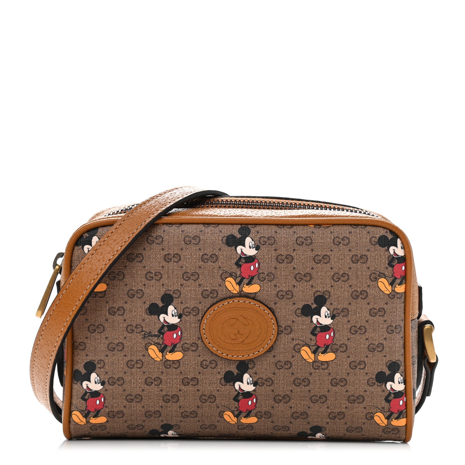 Gucci X DISNEY Mini Vintage GG Supreme Monogram Mickey Mouse Shoulder Bag Beige Vintage Sun Oil 1 of 9