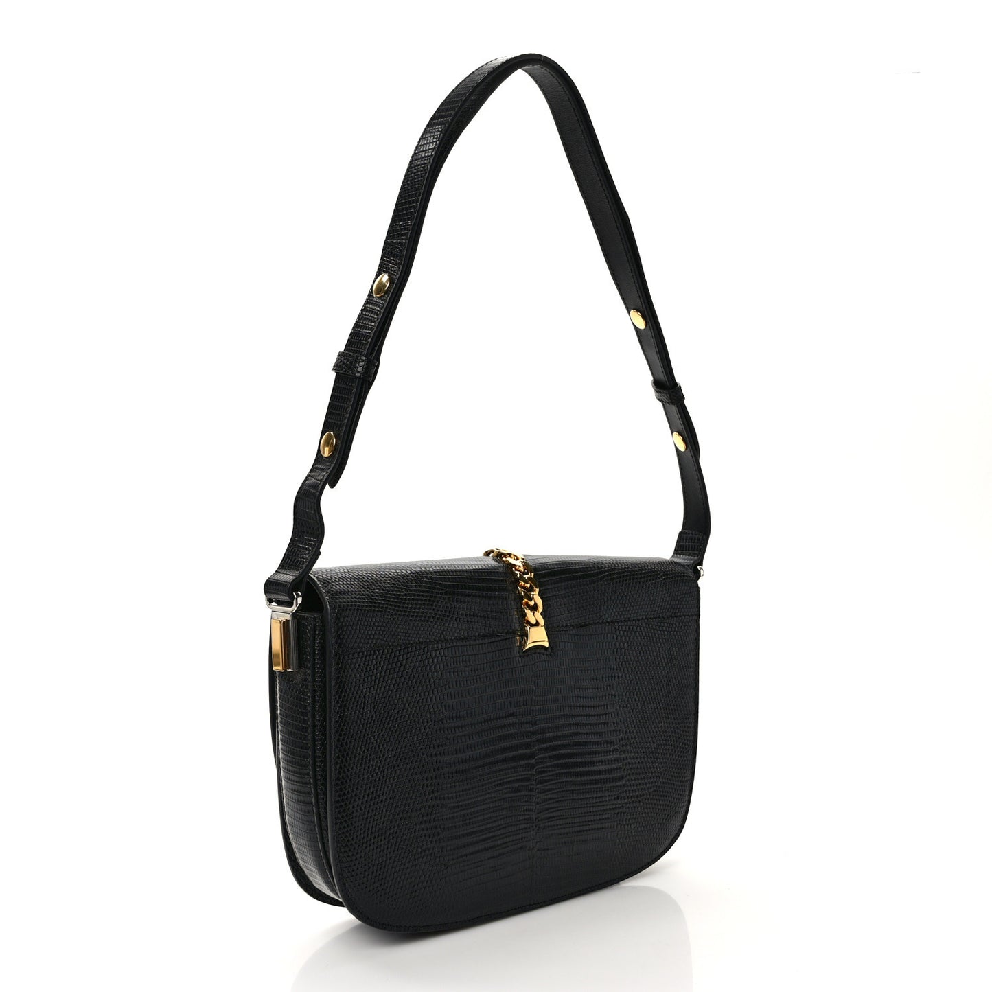 Azalea Calfskin Small Sylvie 1969 Flap Messenger Bag Black