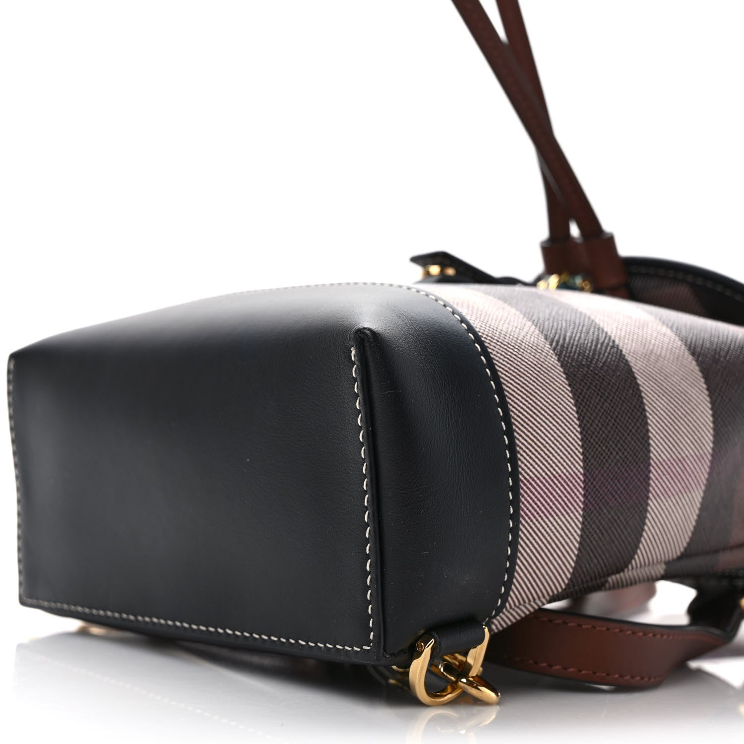 Burberry House Check Canvas Calfskin Micro Backpack Dark Birch Brown 7 of 7