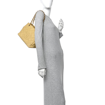 Chanel Caviar Quilted Petit Timeless Tote PTT Beige 2 of 14