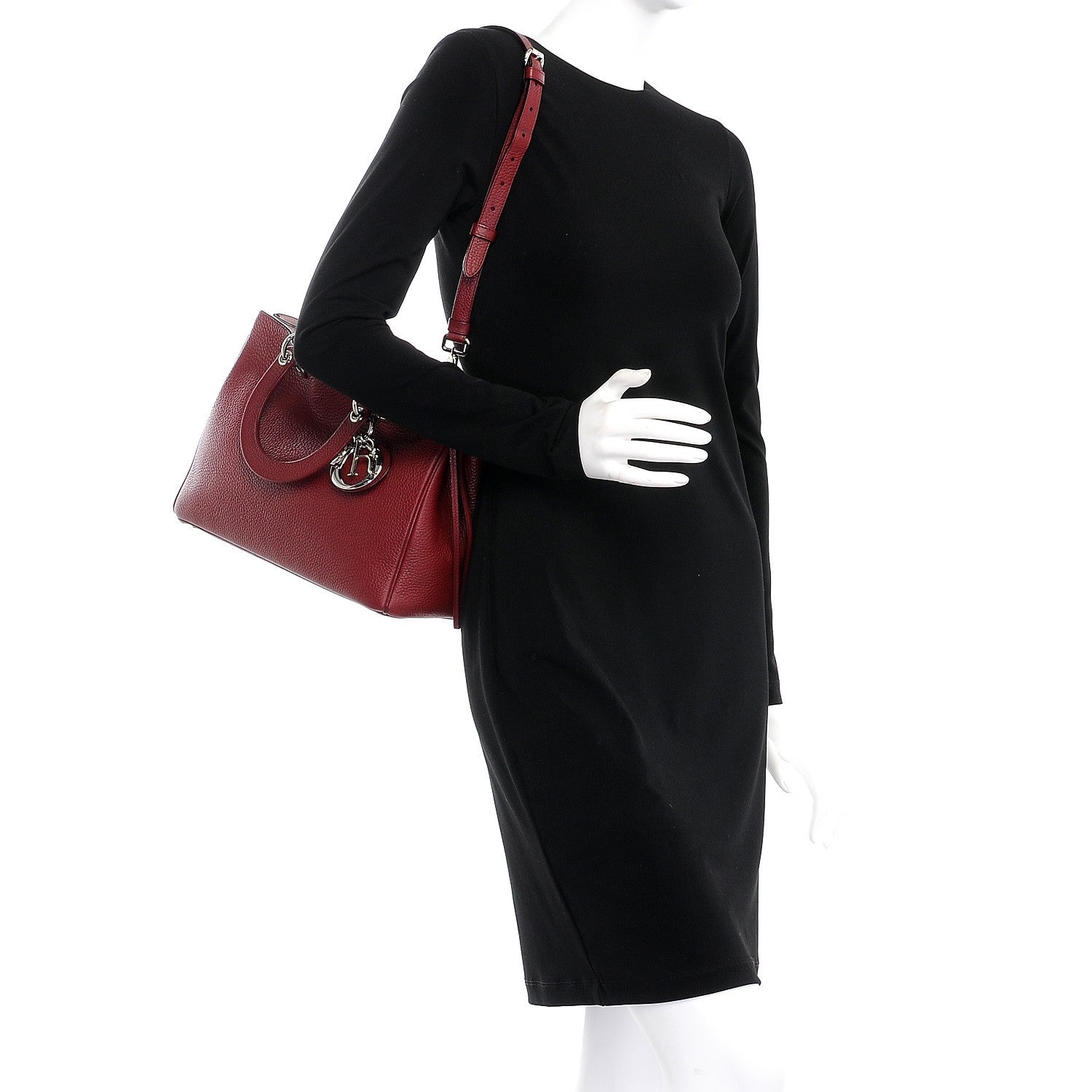 Christian Dior Bullcalf Medium Diorissimo Burgundy 2 of 17