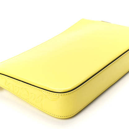 Christian Louboutin Patent Loubila Chain Clutch Yellow 9 of 10
