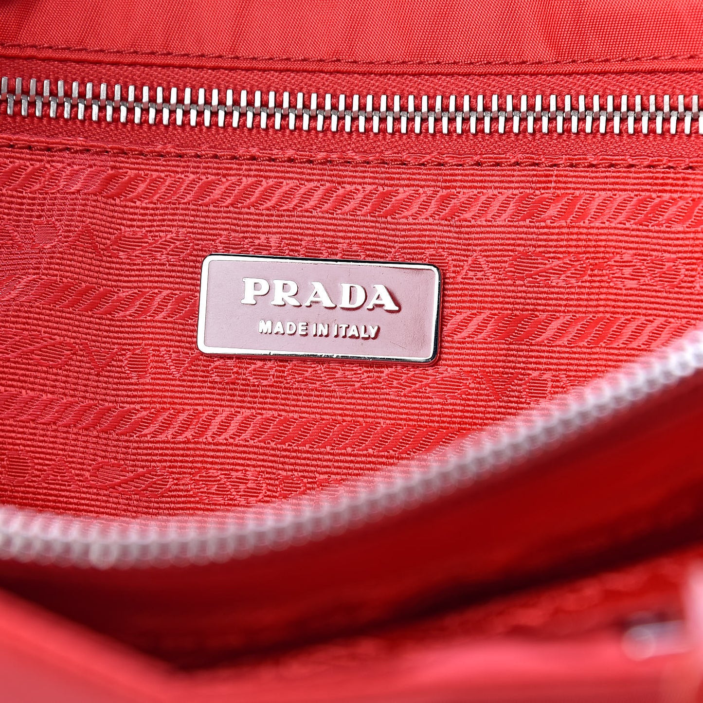Tessuto Nylon Mini Shopping Tote Rosso