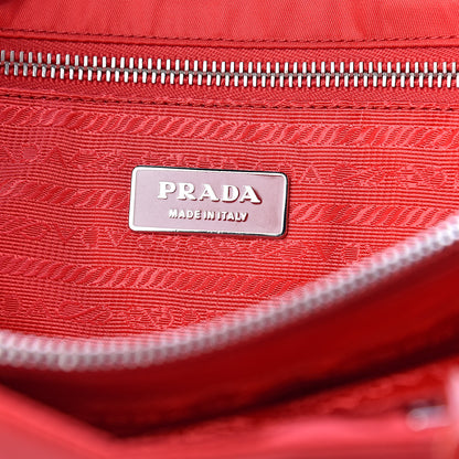Prada Tessuto Nylon Mini Shopping Tote Rosso 8 of 13