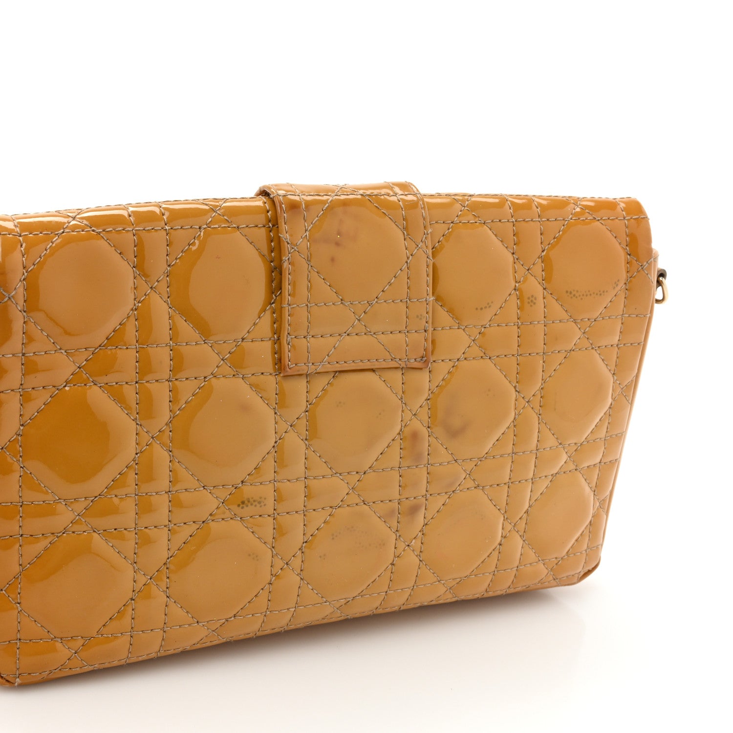 Christian Dior Patent Cannage Miss Dior Promenade Pouch Yellow 19 of 19