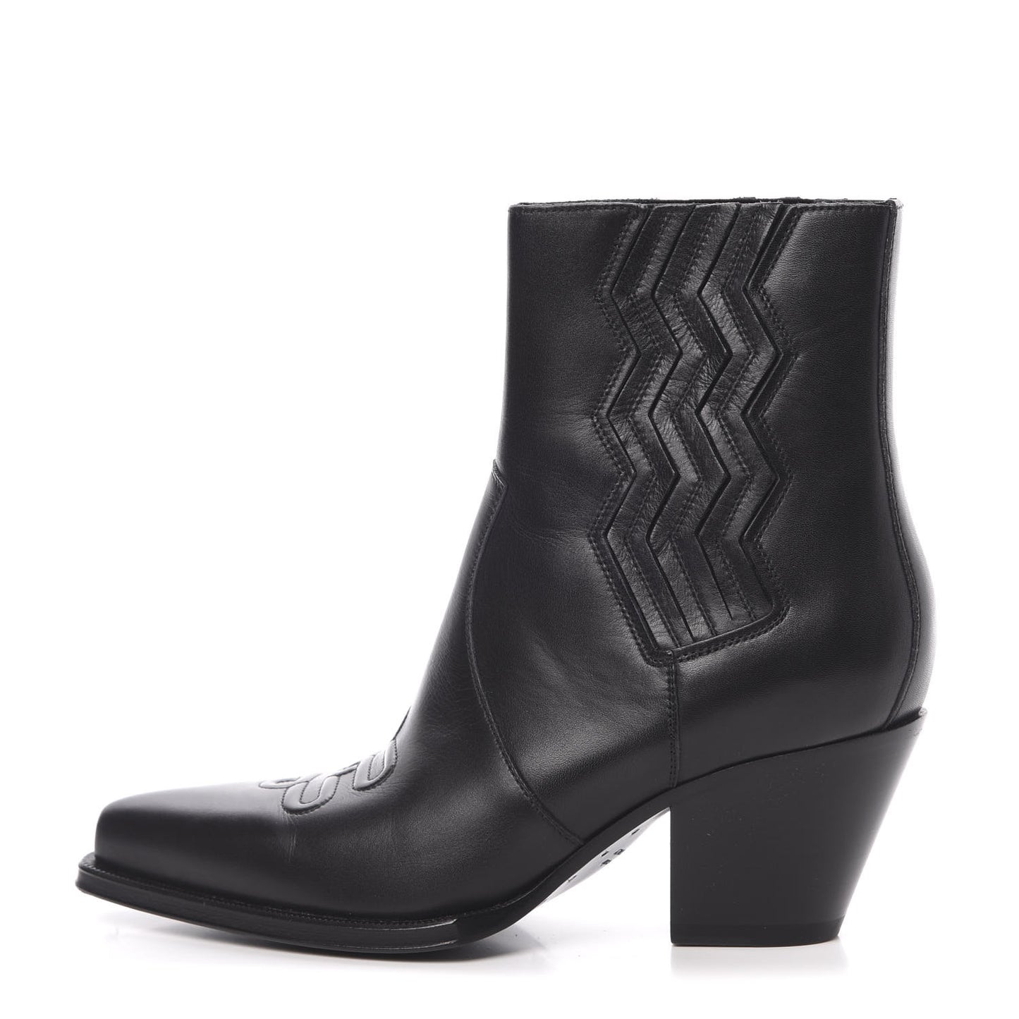 Calfskin Womens Vegas Ankle Boot 38 Black